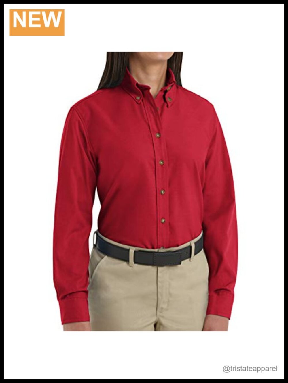 Women's Poplin Dress Shirt Long Sleeve Wrinkle Resistant Work Blouse